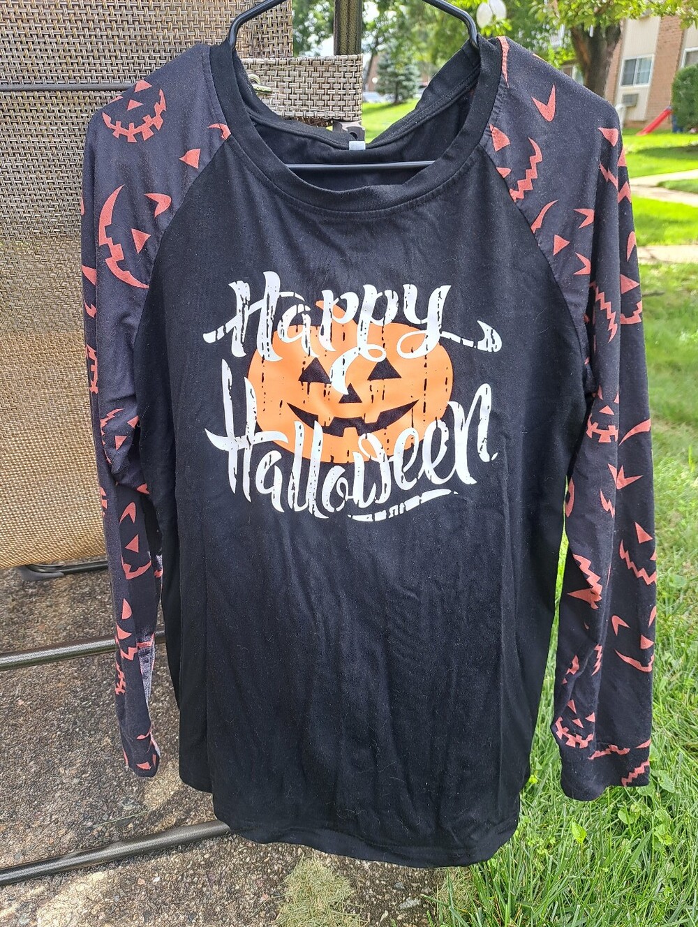 Happy Halloween Black & Orange Long-Sleeve Shirt